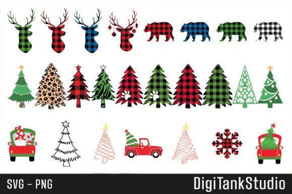 Christmas Elements SVG PNG Bundle for Creative Crafts