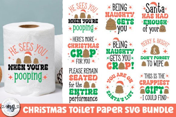 Christmas Toilet Paper SVG Bundle: A Festive Graphics Must-Have for Crafts