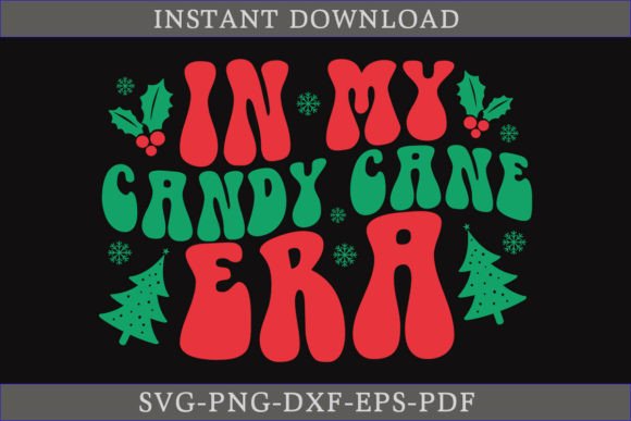 In My Candy Cane Era Retro Christmas SVG