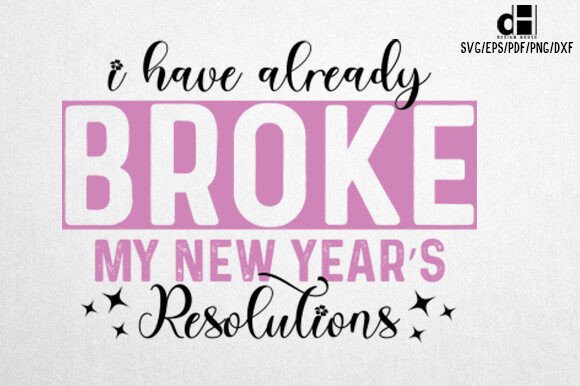Pink New Year Funny Quote SVG: A Creative Graphics Asset
