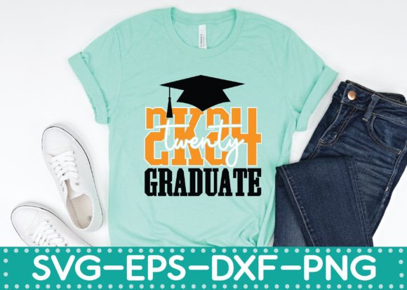 Twenty 2024 Graduate SVG T Shirt Design for Graphics and Crafts