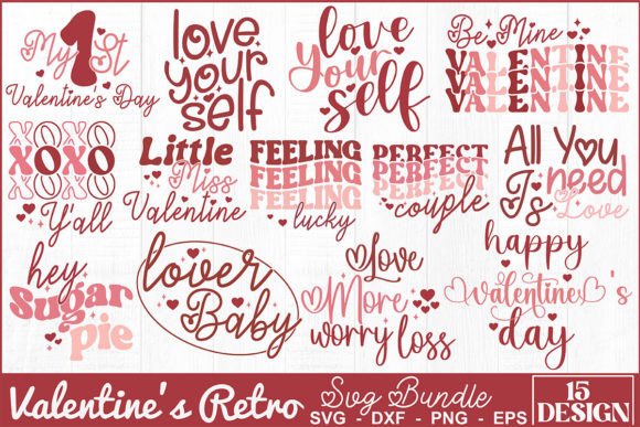 Valentine’s Retro SVG Bundle: Perfect for Crafts and Graphics