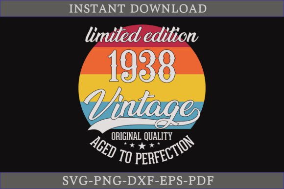Vintage 1938 Aged to Perfection SVG Design